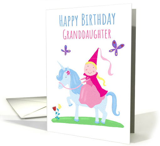 Happy Birthday Granddaughter Princess Unicorn Girl card (1572208)