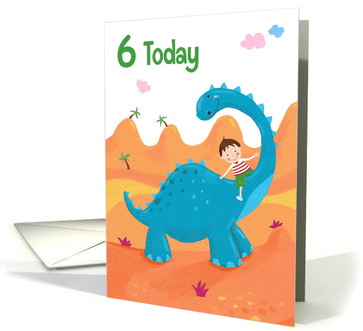 6 Today Birthday Boy Dinosaur card (1572310)
