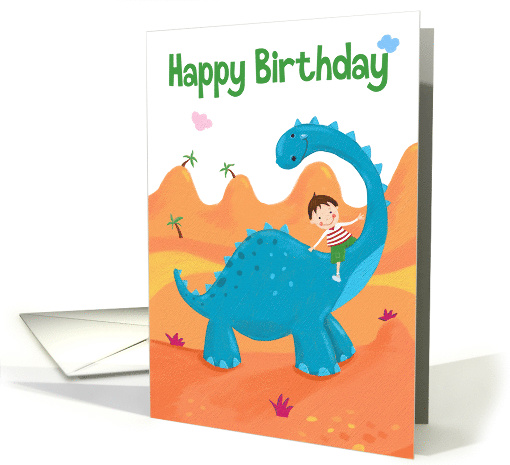 Happy Birthday Boy Blue Dinosaur card (1572314)