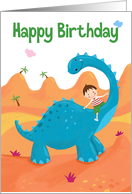 Happy Birthday Boy Blue Dinosaur card