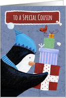 Christmas Special Cousin Penguin Parcels card