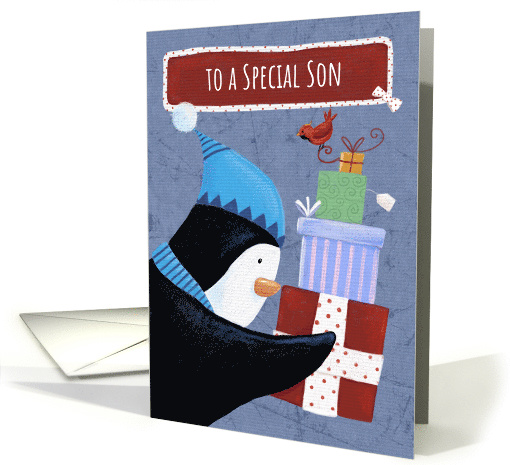 Christmas Special Son Penguin Parcels card (1572326)