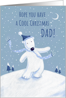 Cool Christmas Dad Blue Polar Bear card
