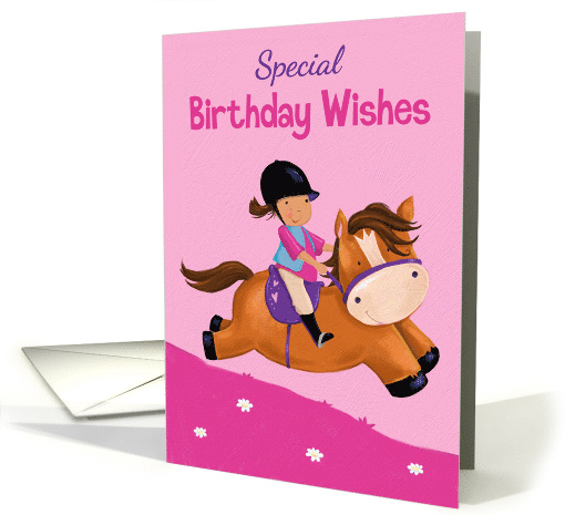 Special Birthday Wishes Horse Riding Girl card (1572456)