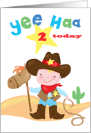 Happy Birthday Cowboy Horse Star 2 Today card