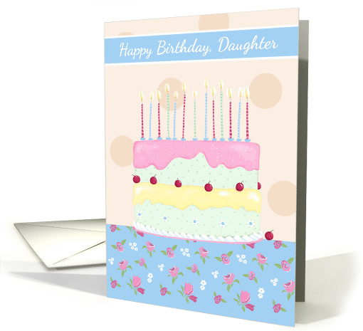Happy Birthday Daughter Floral Cake card (1575916)