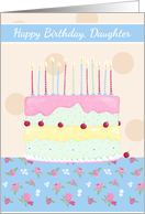 Happy Birthday Daughter Floral Cake card