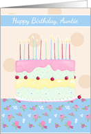 Happy Birthday Auntie Floral Cake card