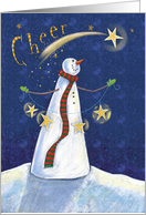 Christmas Cheer Star Snowman card