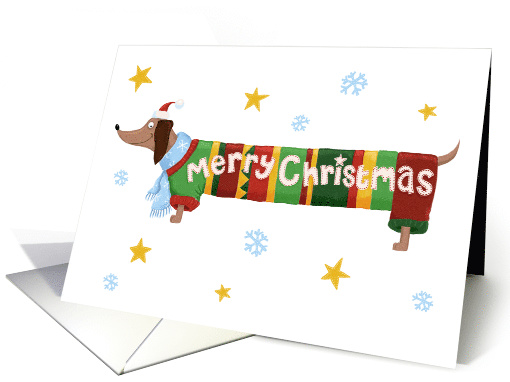 Christmas Jumper Dachshund Dog card (1590252)