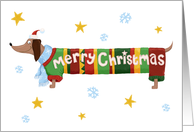 Christmas Jumper Dachshund Dog card