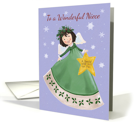 Niece Christmas Angel with Star card (1590314)