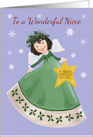 Niece Christmas Angel with Star card