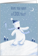 Cool Yule Christmas Polar Bear card