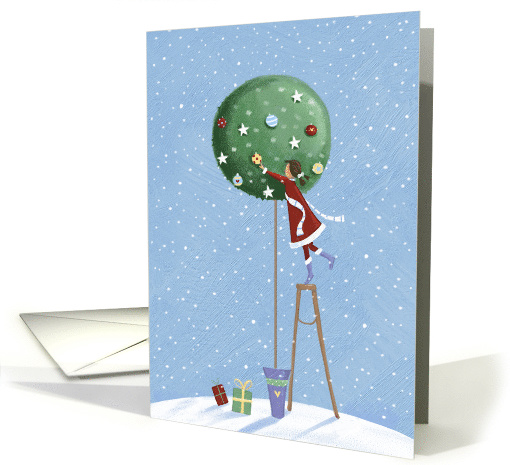 Christmas Topiary Tree Girl card (1590670)