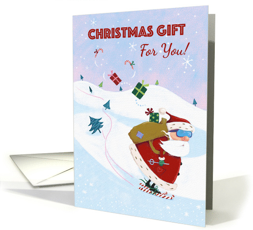 Gift Money Christmas Card Skiing Santa Claus card (1591214)