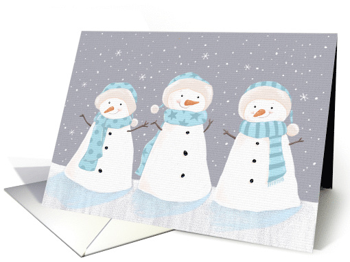 Three Adorable Soft Snowmen card (1592680)