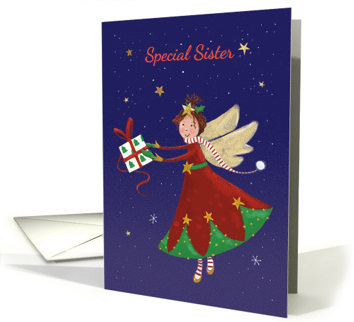 Sister Christmas Holiday Fairy Angel card (1592850)