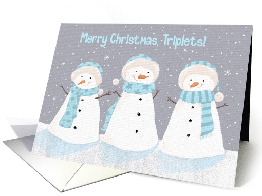Christmas Triplets Soft Snowmen card (1593376)