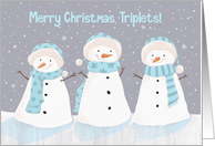 Christmas Triplets Soft Snowmen card