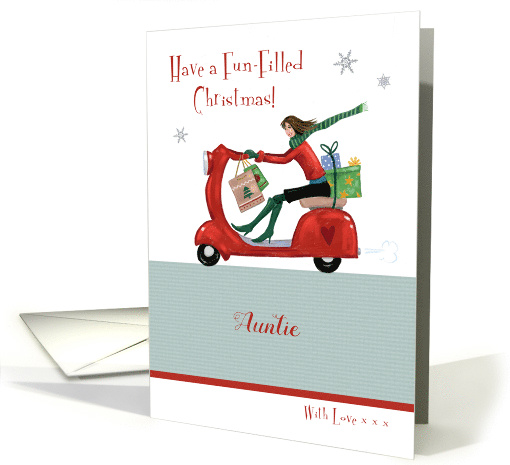 Auntie Christmas Holiday Girl Scooter card (1594004)