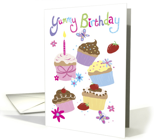 Yummy Birthday Fun Cupcakes card (1594800)