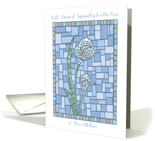 Sympathy Loss of Mother Mosaic Lily Flower card (1594924)