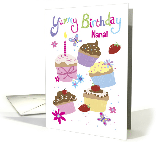 Nana Yummy Birthday Fun Cupcakes card (1594958)