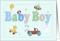 Arrival Baby Boy Congratulations card