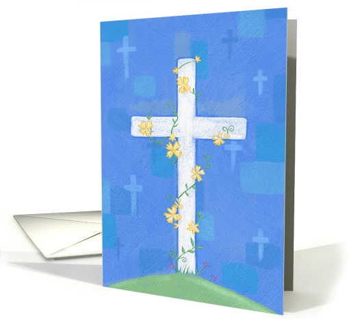 Easter Floral Cross card (1597012)