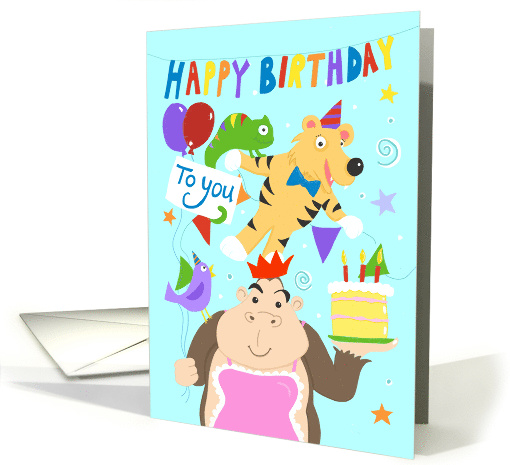 Happy Birthday Funny Animals card (1597024)