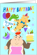 Happy Birthday Funny Animals card