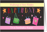 Fantastic Niece Hanging Bags Gifts Cake card