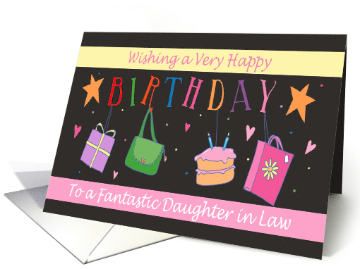 Fantastic Daughter in Law Hanging Bags Gifts Cake card (1597314)