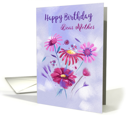 Mother Birthday Soft Pastel Flowers card (1598170)