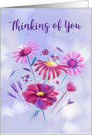 Thinking of You Soft Pastel Flowers card