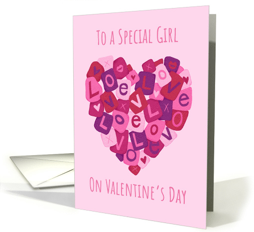Special Girl Valentine Love Letter Heart card (1598350)