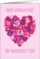 Anniversary Valentine Love Letter Heart card