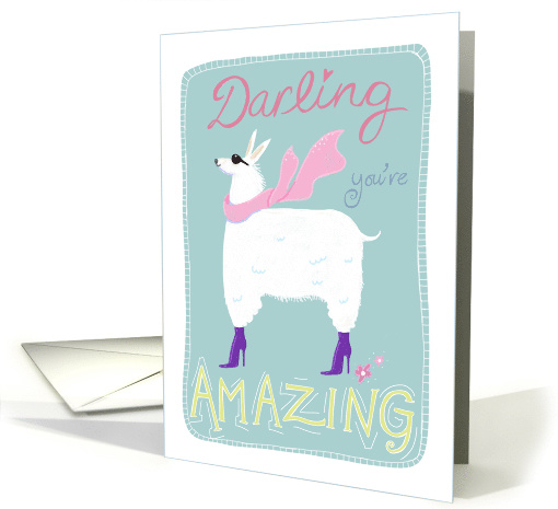 Chic Llama Darling You're Amazing Birthday card (1607604)