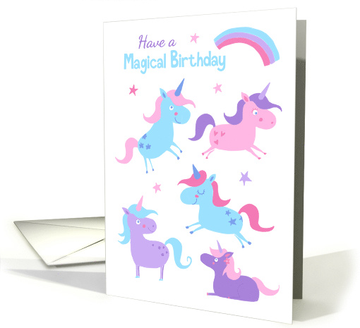Magical Unicorns Birthday card (1616668)