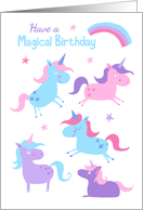 Magical Unicorns Birthday card