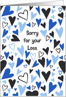 Sorry for your Loss Heart Pattern Sympathy card