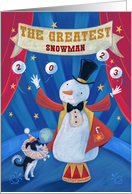 Greatest Snowman 2021 Christmas Circus card