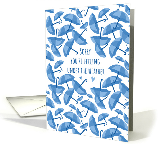 Get Well Under the Weather Blue Umbrella card (1635236)