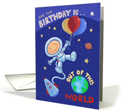 Birthday Astronaut Boy Space Theme card (1636666)
