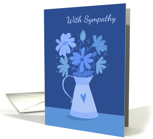 Sympathy Blue Floral Pitcher card (1639838)