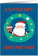 Christmas Money Gift Card Cute Santa card