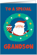 For Grandson Christmas Money Gift Card Cute Santa card