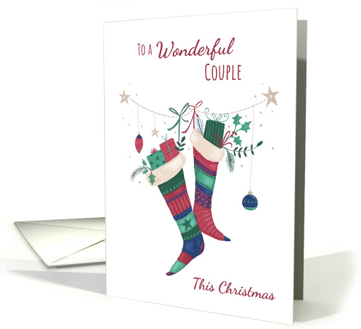 Wonderful Couple Christmas Stockings card (1649818)