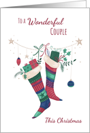 Wonderful Couple Christmas Stockings card